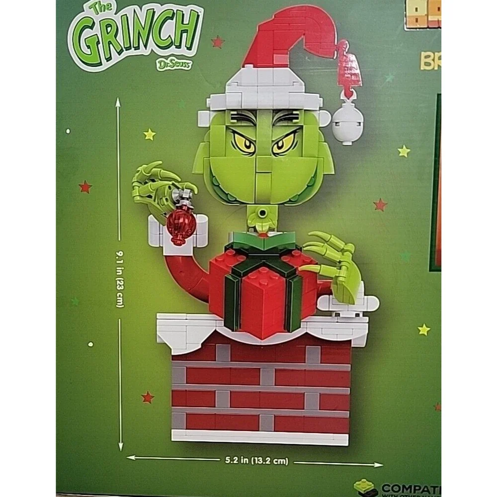 BrickCraft Up The Chimney Grinch 504pc Christmas Holiday‎ Brick Building Set NEW